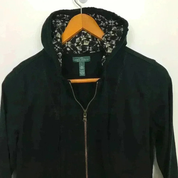 Lauren Ralph Lauren Jackets & Blazers - LRL Lauren Jeans Women Large Black Tan Zip Jacket